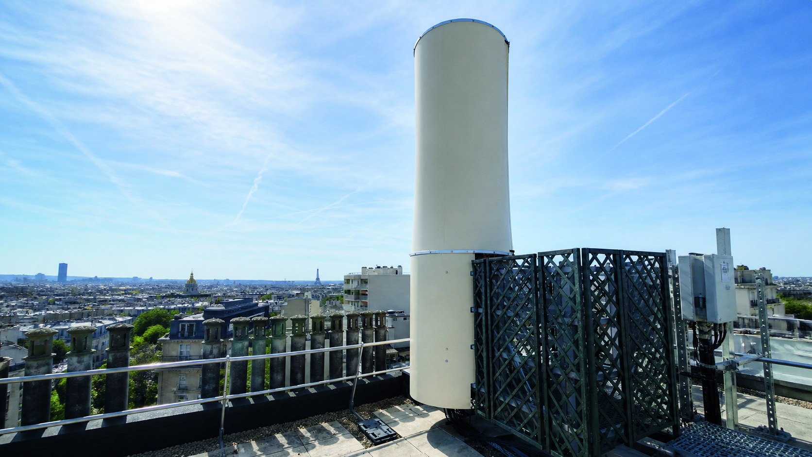 Cheminée toile tendue en milieu urbain